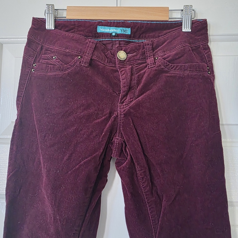 Corduroy Skinny Burgundy Pants 5 - Picture 2 of 8